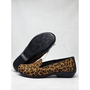 Dansko Olivia Womens EU 39 US 8.5-9 Leopard Print Calf Hair Flats Comfort Shoes